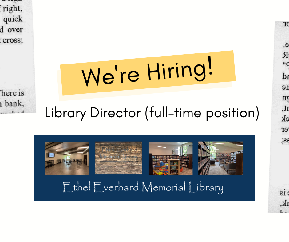 We're Hiring! | Library Director (FTE)