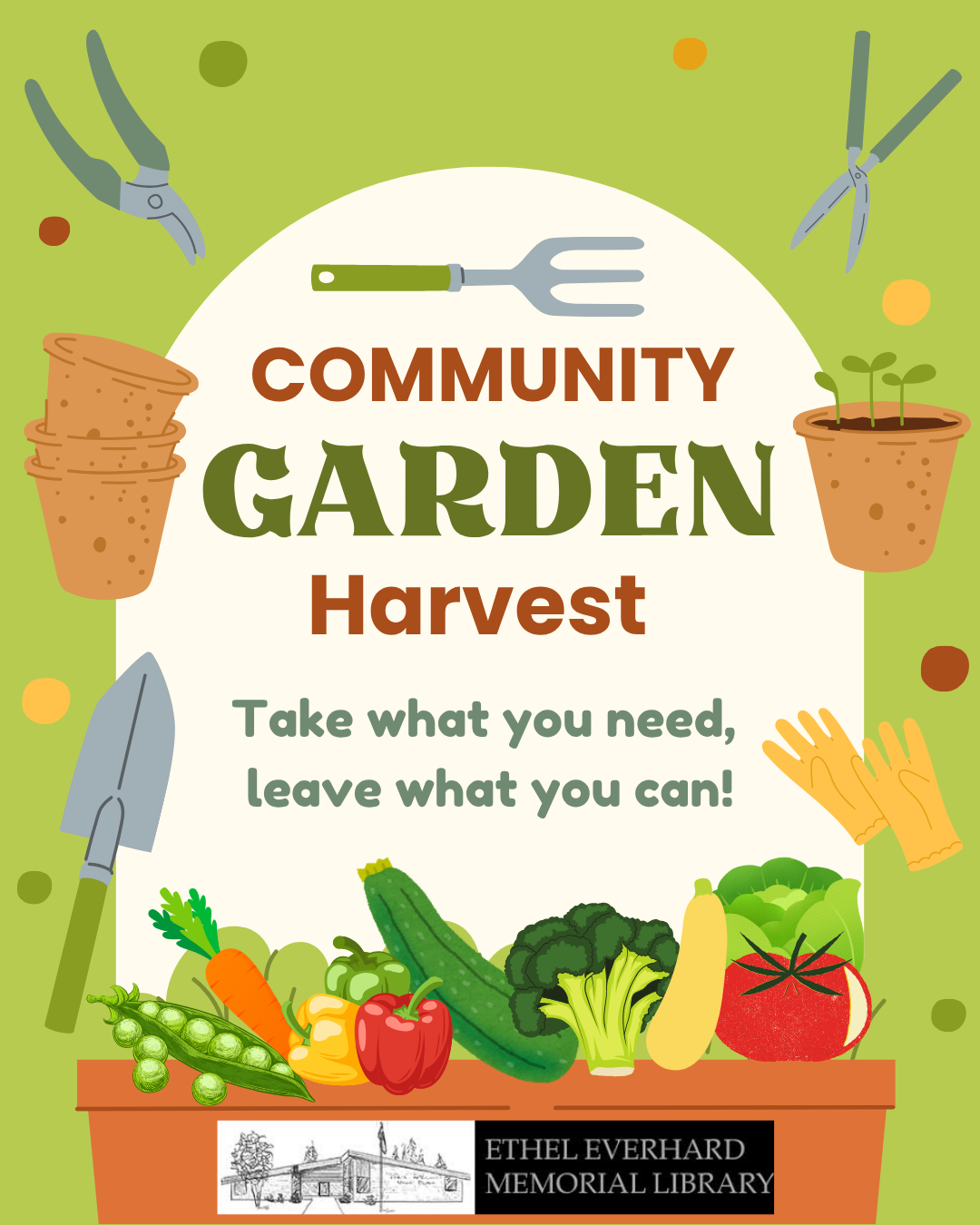 SHARING IS CARING. IF YOU HAVE GARDEN EXTRAS BRING THEM BY