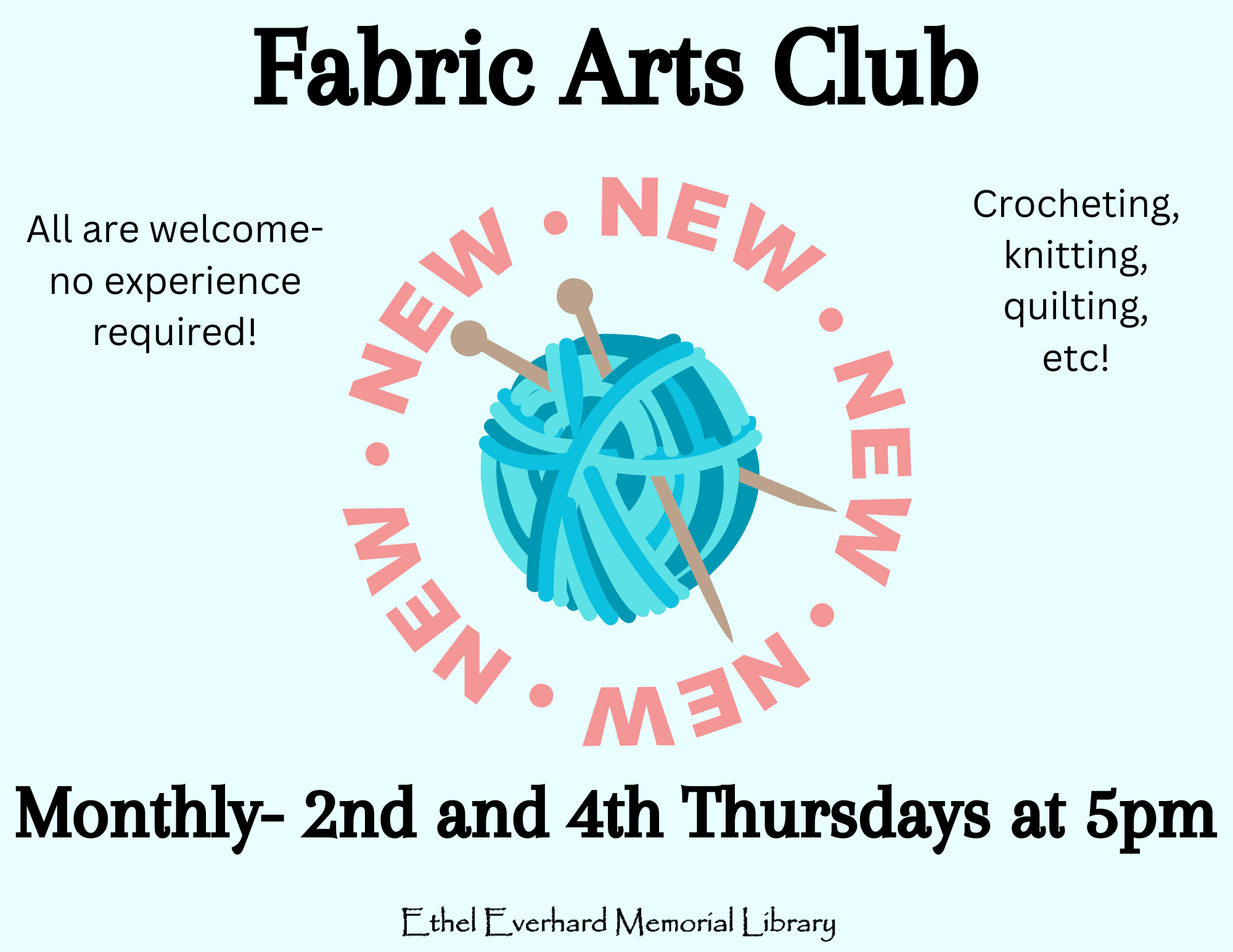 Fabric Arts Club - 2nd and 4th Thursday, monthly